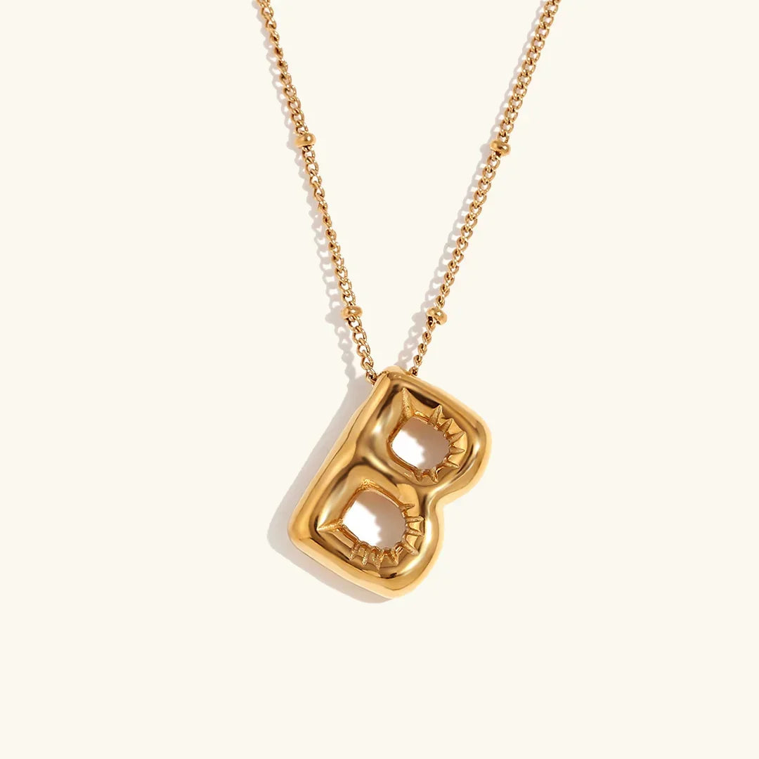 Balloon Initial Necklace - view 4