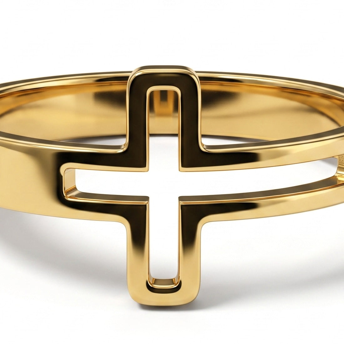 Cut-Out Cross Adjustable Ring - view 4