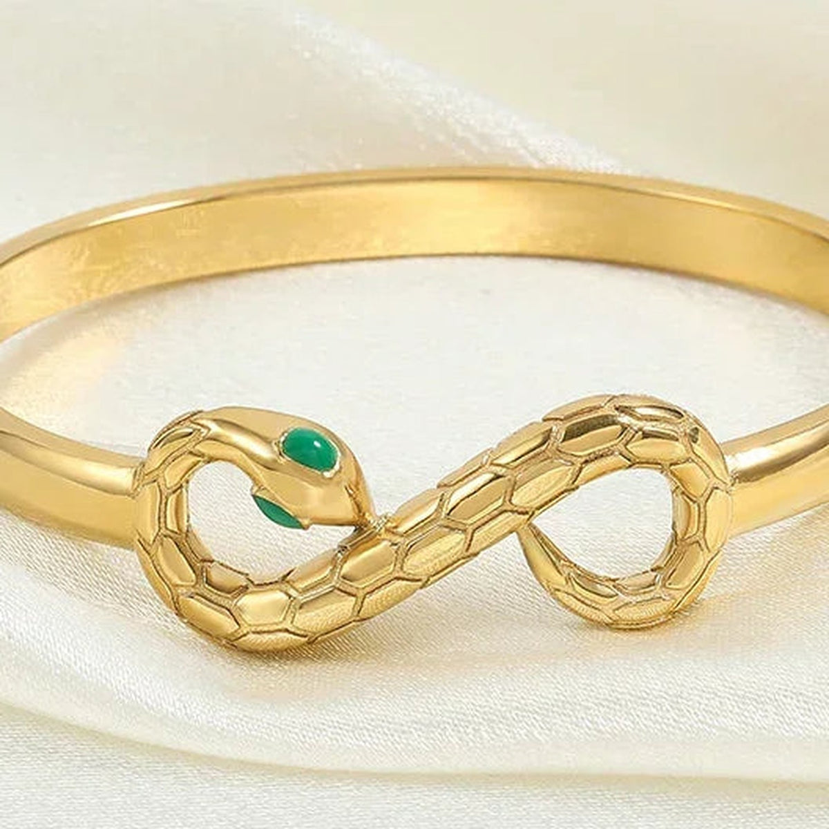 Gold Serpent Infinity Bangle - view 2