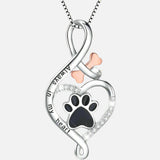 Always in My Heart Paw Necklace