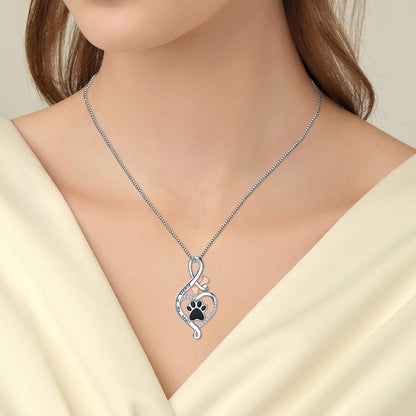 Always in My Heart Paw Necklace - view 3