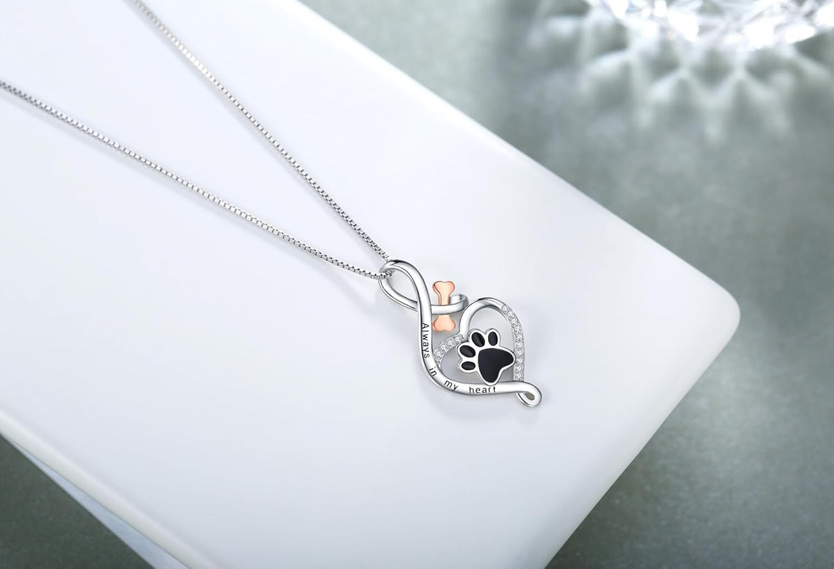 Always in My Heart Paw Necklace - view 5