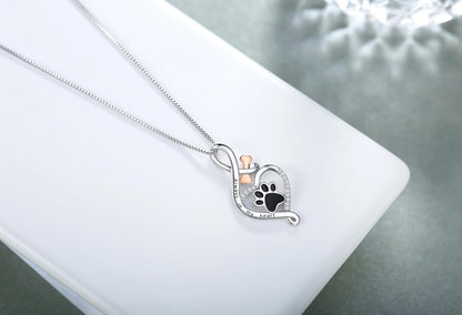 Always in My Heart Paw Necklace - view 5