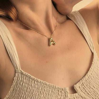 Balloon Initial Necklace - view 2