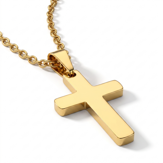 Classic Cross Gold Necklace