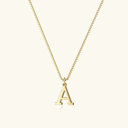 Classic Serif Initial Necklace