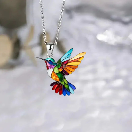 Colourful Hummingbird Necklace