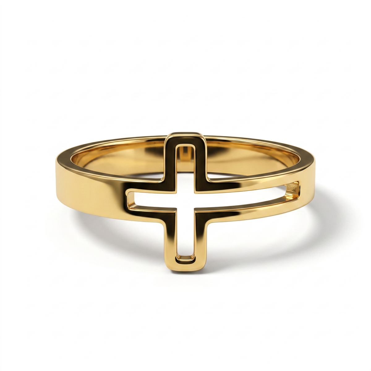 Cut-Out Cross Adjustable Ring