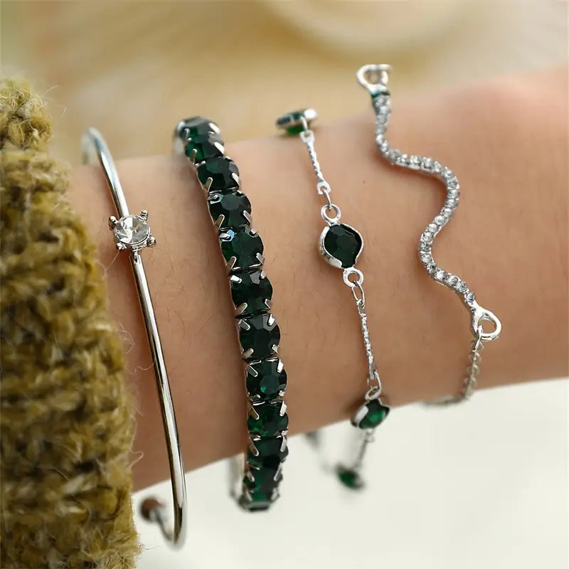 Emerald-Green Bracelet Set – view 11