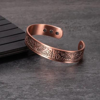 Engraved Vine Copper Cuff – view 2