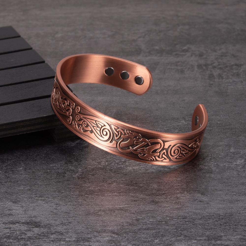 Engraved Vine Copper Cuff – view 3