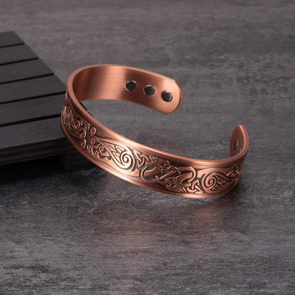 Engraved Vine Copper Cuff – view 3