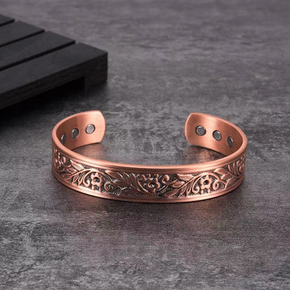 Engraved Vine Copper Cuff – view 5