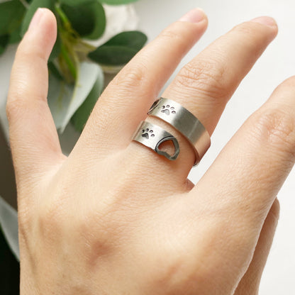 Forever Paw Wrap Ring - view 4