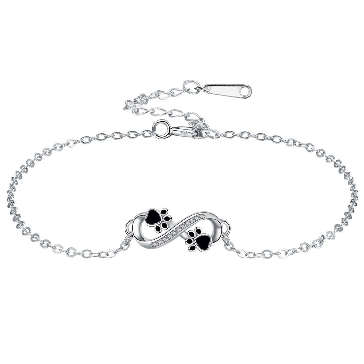 Infinity Paw Print Bracelet
