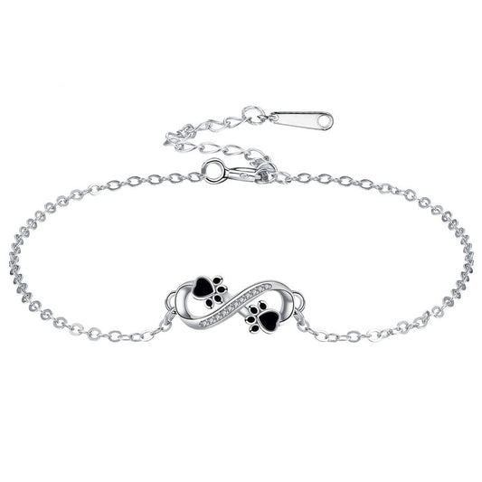 Infinity Paw Print Bracelet