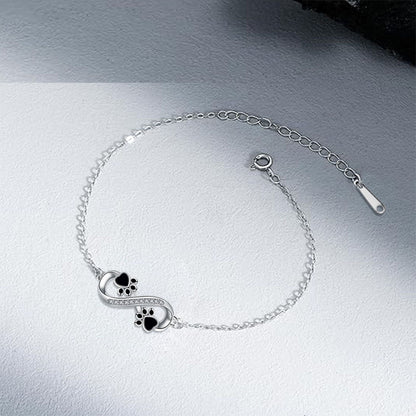 Infinity Paw Print Bracelet - view 2