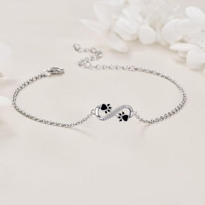 Infinity Paw Print Bracelet - view 3