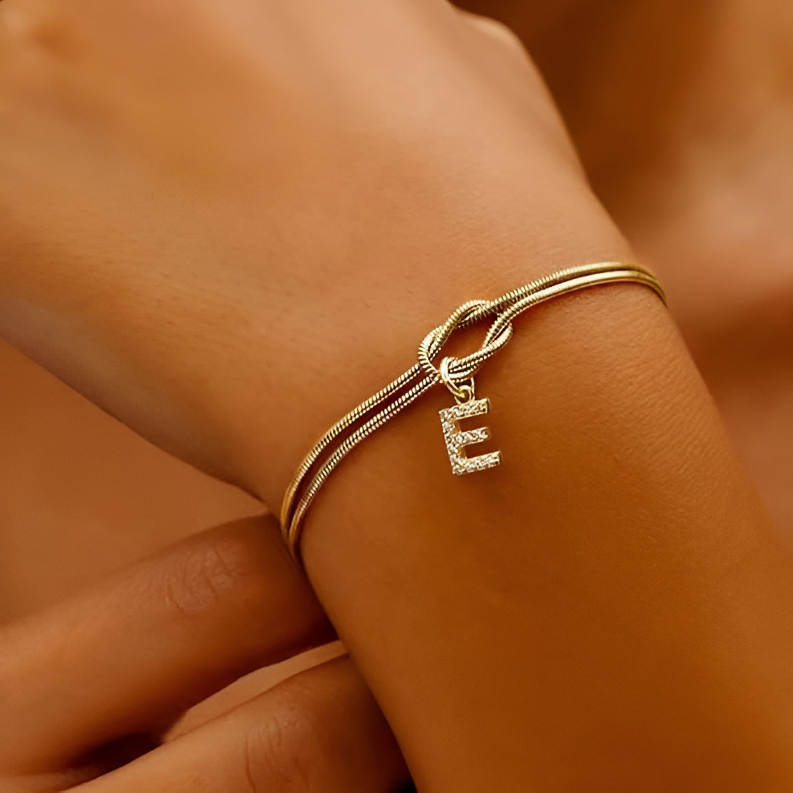 Knot Initial Charm Bracelet - view 2