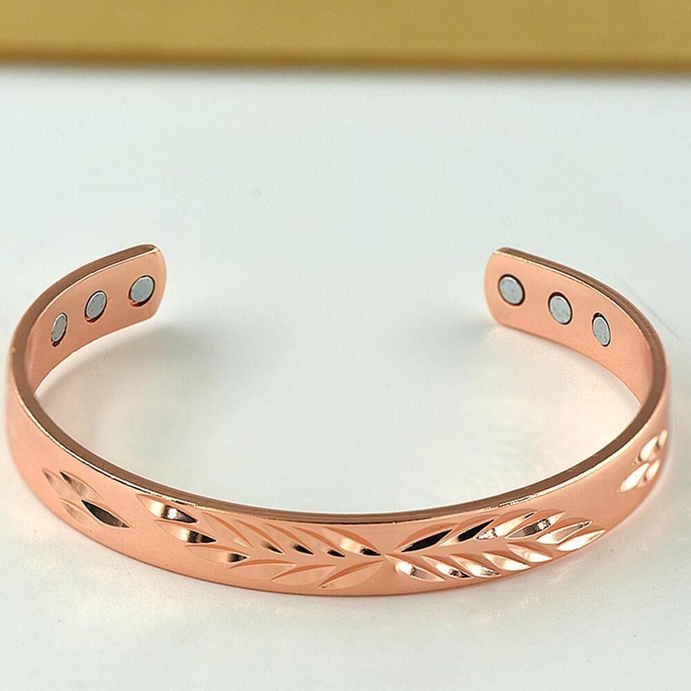 Leaf Cut Copper Cuff