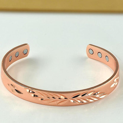 Leaf Cut Copper Cuff