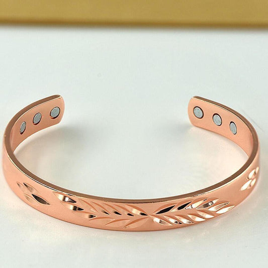 Leaf Cut Copper Cuff