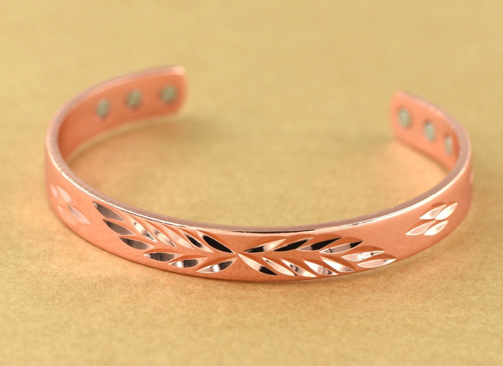 Leaf Cut Copper Cuff – view 2
