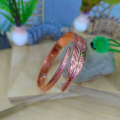 Leaf Wrap Copper Cuff – view 2