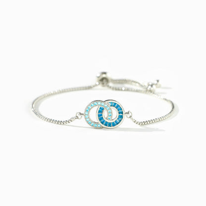 Linked Circles Silver-Tone Bracelet