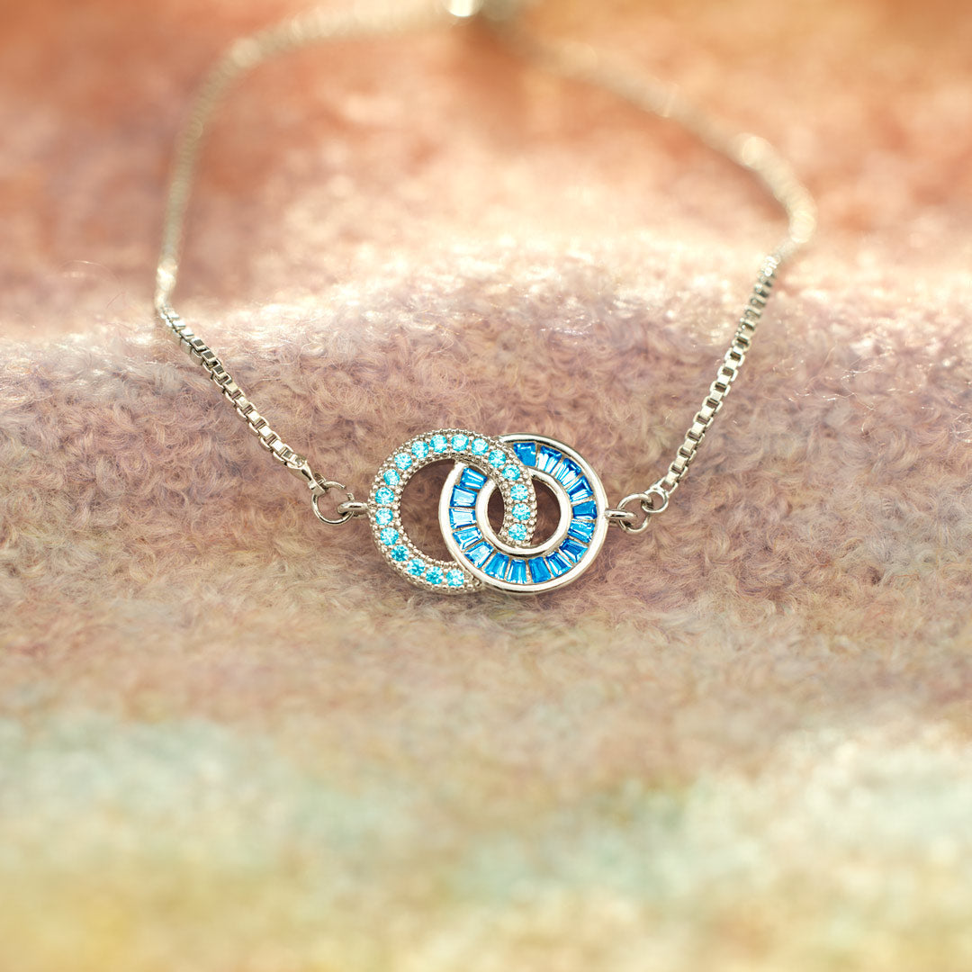 Linked Circles Silver-Tone Bracelet - view 4