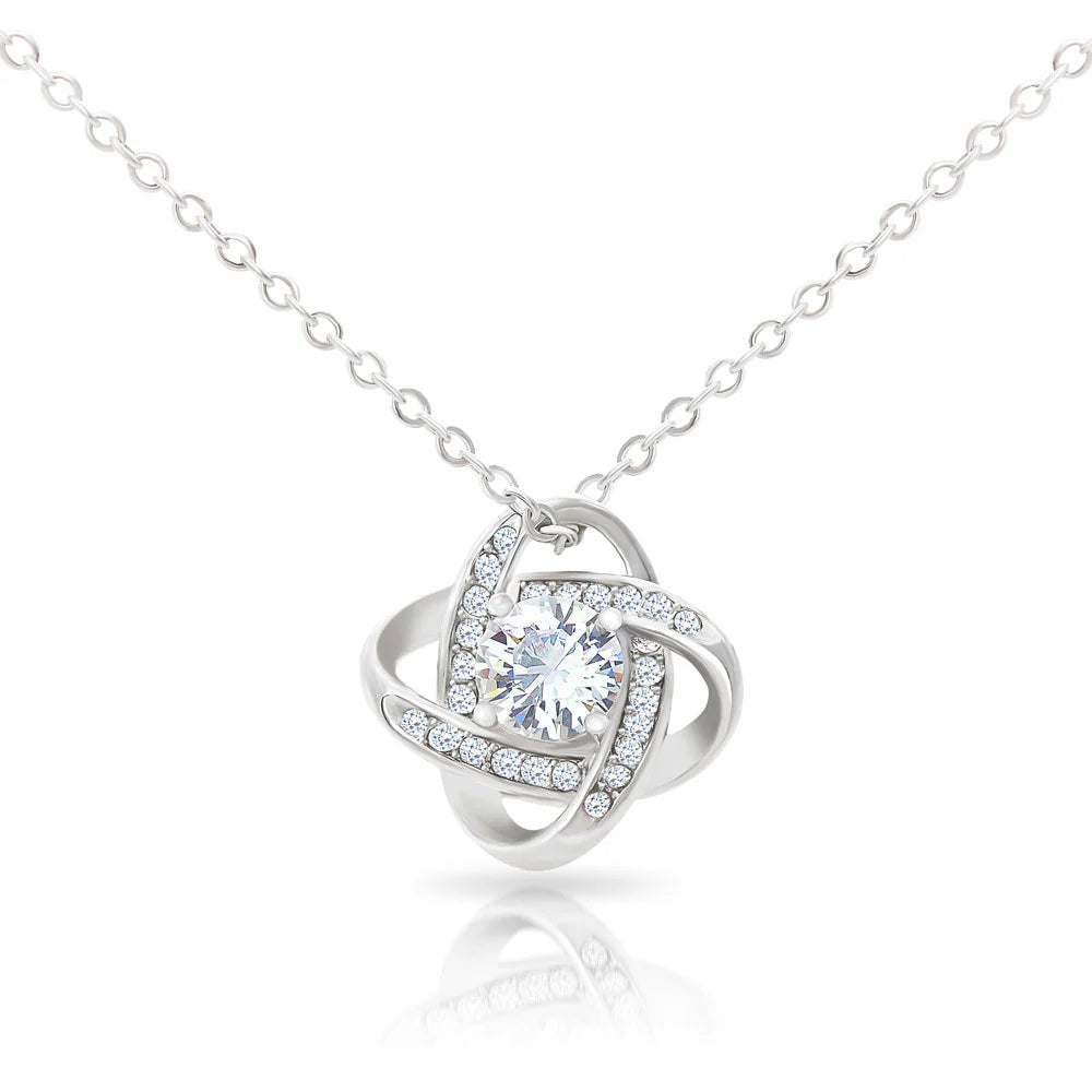 Love Knot Silver-Tone Pendant Necklace
