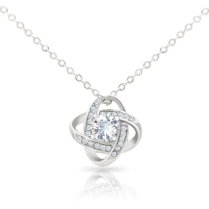 Love Knot Silver-Tone Pendant Necklace