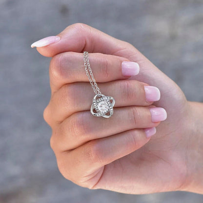 Love Knot Silver-Tone Pendant Necklace - view 3