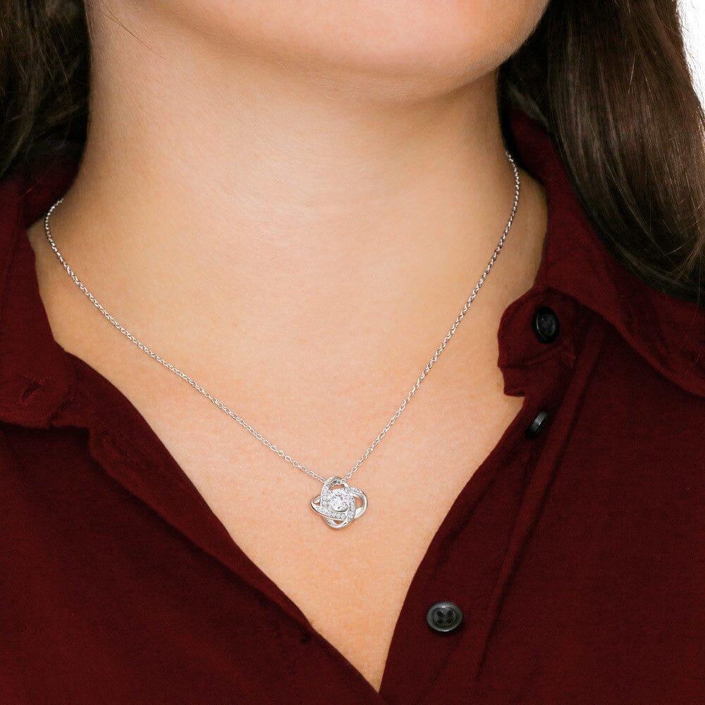 Love Knot Silver-Tone Pendant Necklace - view 5