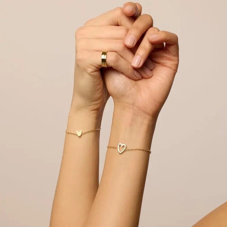 Matching Hearts Bracelet Set - view 2