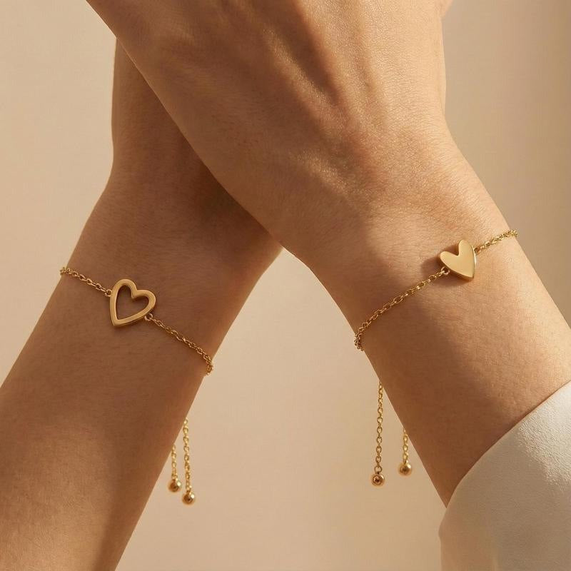 Matching Hearts Bracelet Set - view 3