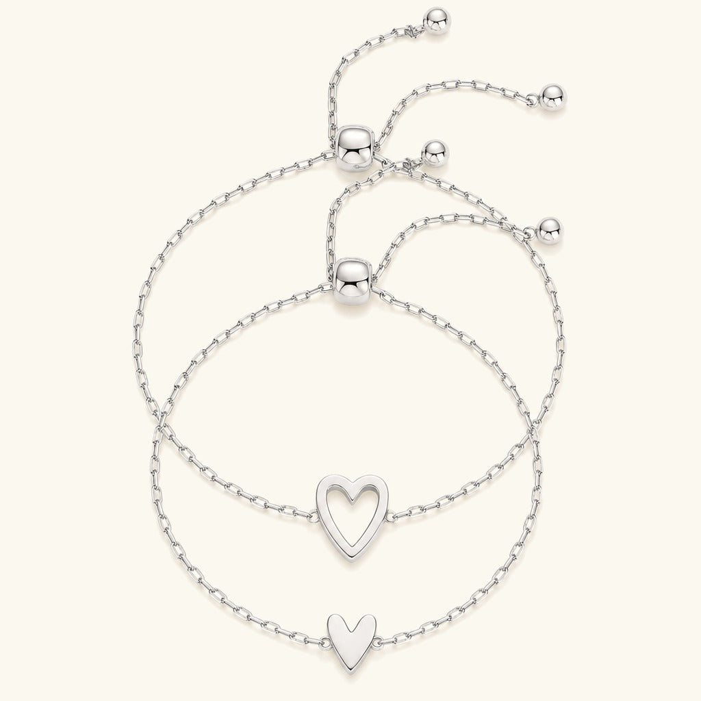 Matching Hearts Bracelet Set - view 5