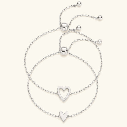 Matching Hearts Bracelet Set - view 5