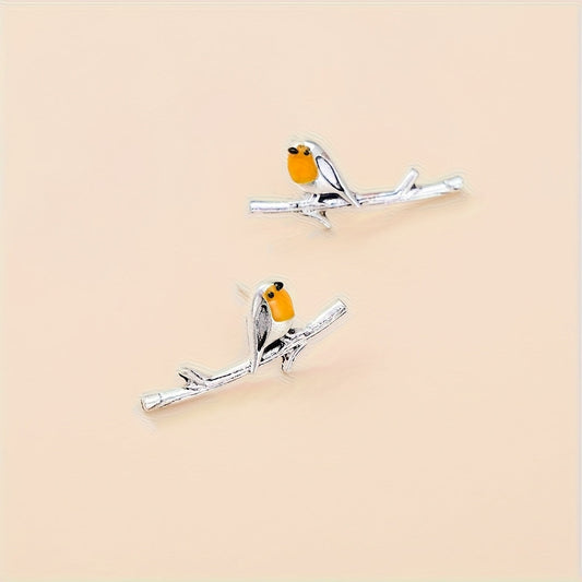 Robin on a Branch Earrings