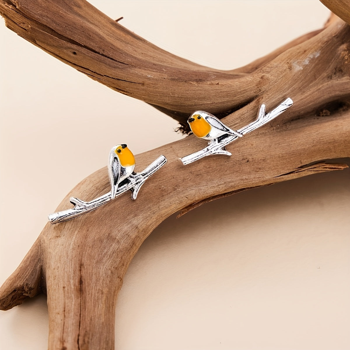 Robin on a Branch Earrings - view 3