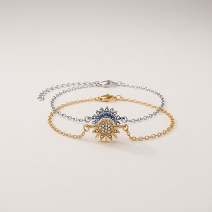Sun and Moon Matching Bracelet Set