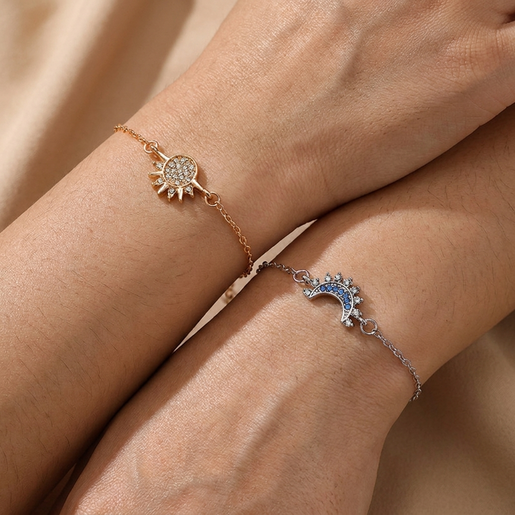 Sun and Moon Matching Bracelet Set - view 2