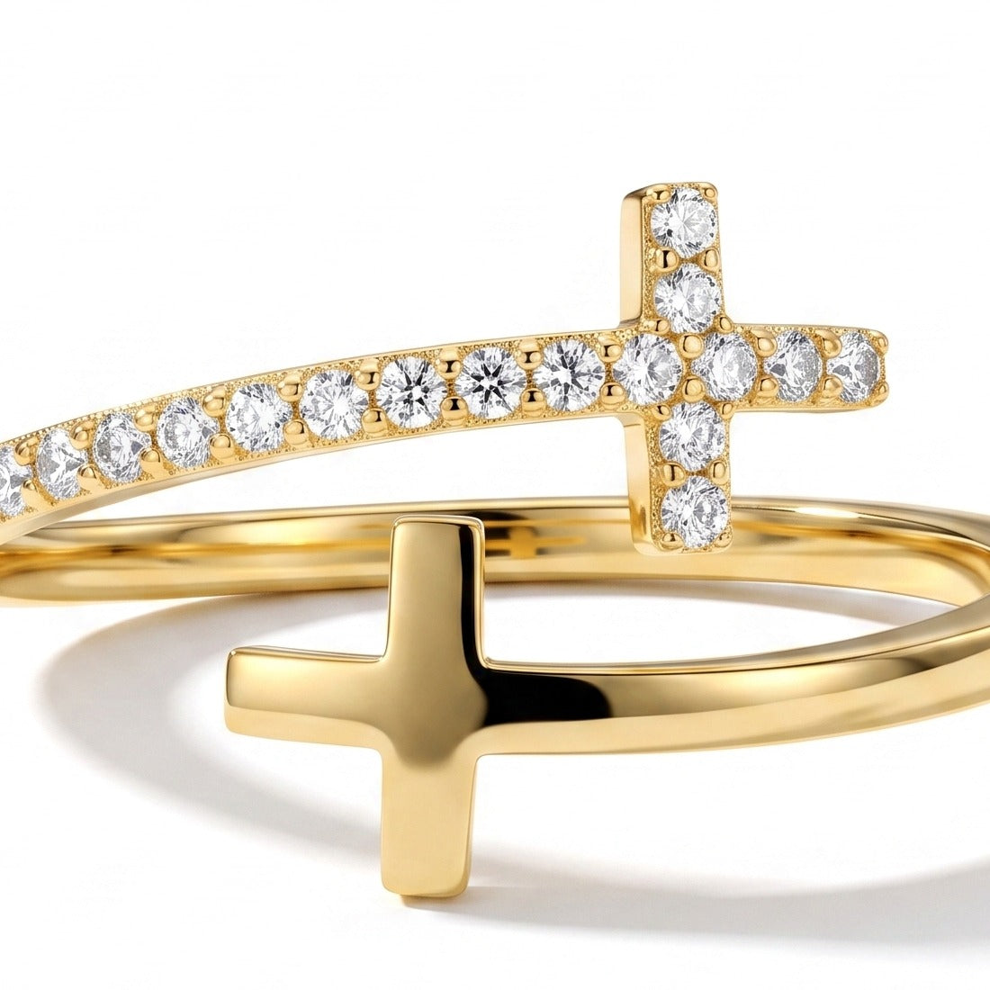 Wrapped Cross Adjustable Ring - view 4
